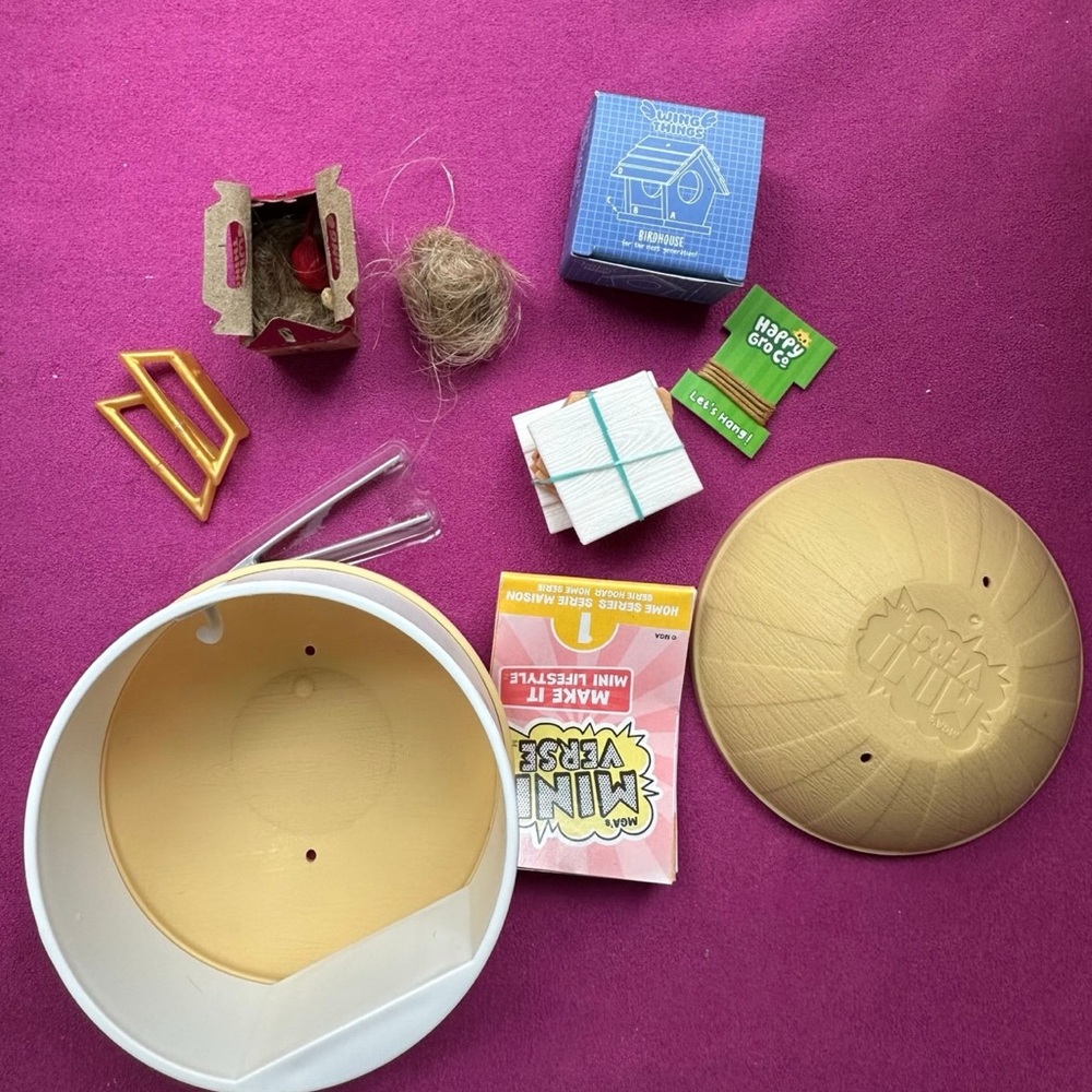 Mini Greenhouse Kit with Gold and White Components